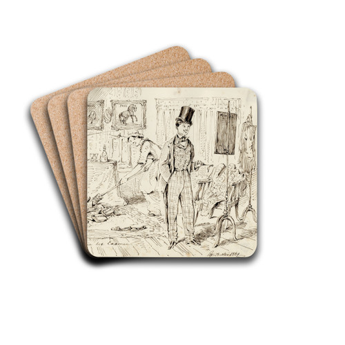 Karik., student na het examen by Pieter van Loon Drink Coasters - set of 4