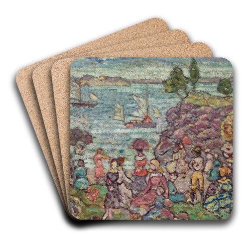 The Boat Race by Maurice Prendergast Art Drink Coaster set