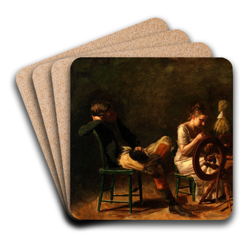 The Courtship by Thomas Eakins Art Drink Coaster set