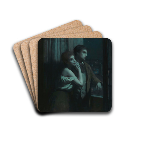 Reverie by Charles Amable Lenoir Drink Coasters - set of 4 Reverie by Charles Amable Lenoir Drink Coasters - set of 4