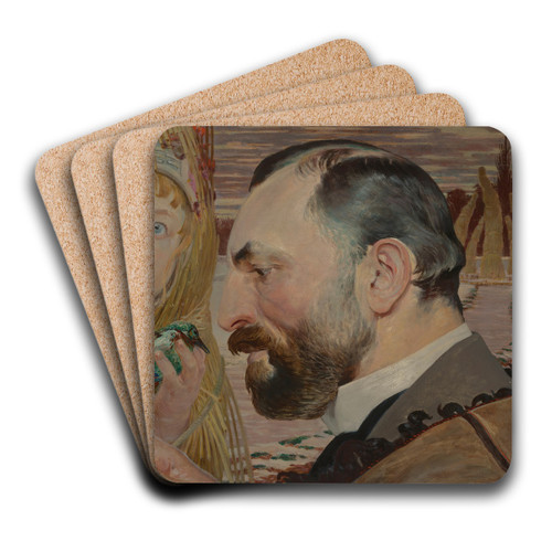 Portrait of Feliks Jasieski by Jacek Malczewski Art Drink Coaster set