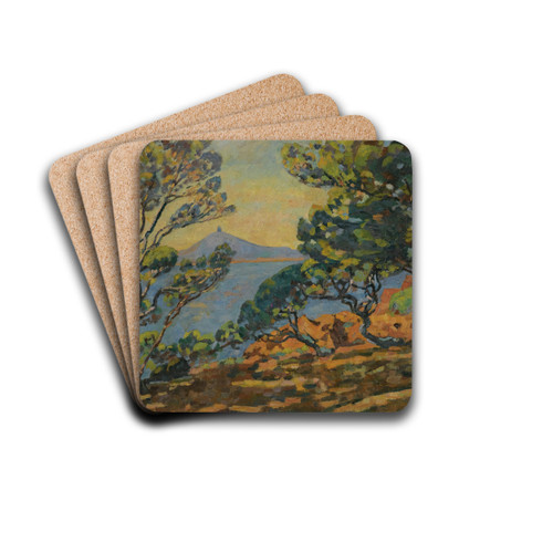 La Baie D'agay Et Le Smaphore by Armand Guillaumin Drink Coasters - set of 4