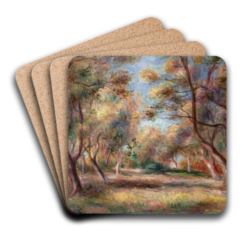 Les oliviers  Cagnes by Pierre-Auguste Renoir Art Drink Coaster set