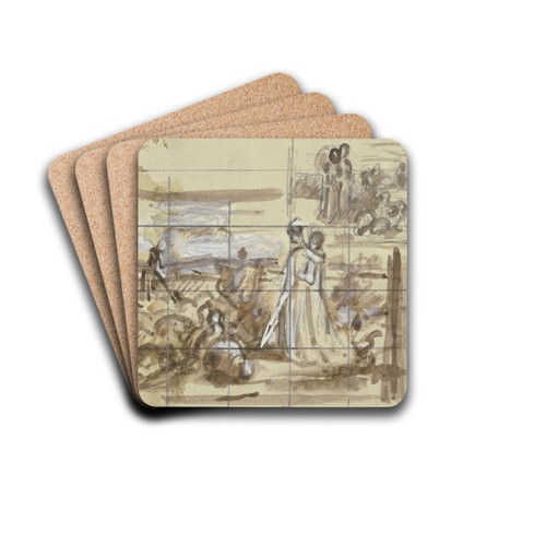 Liebespaar im Freien by Philipp Rumpf Drink Coasters - set of 4