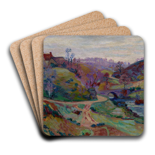 Crozant, Pont Charraud by Armand Guillaumin Art Drink Coaster set