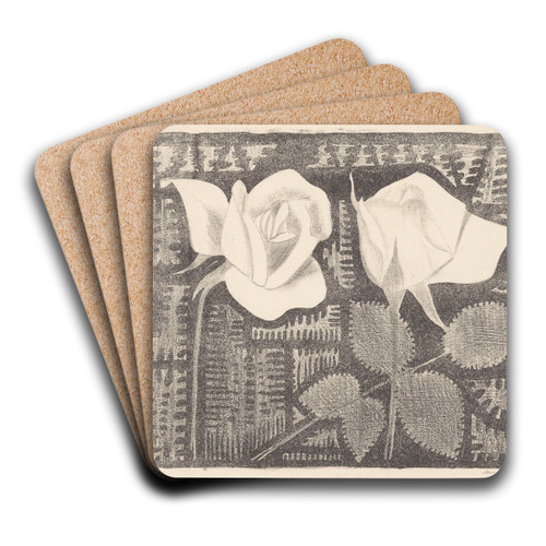 Twee rozen by Samuel Jessurun de Mesquita Art Drink Coaster set Twee rozen by Samuel Jessurun de Mesquita Art Drink Coaster set