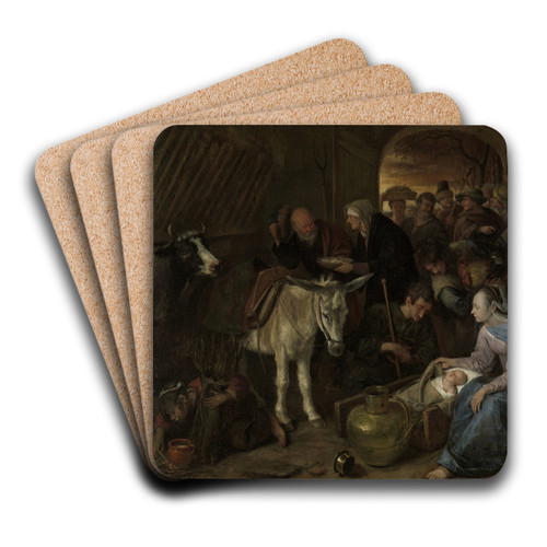 The adoration of the shepherds by Jan Steen Art Drink Coaster set
