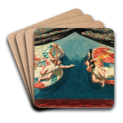 Angeles Musicos (Angels) by Jos Mara Sert Art Drink Coaster set