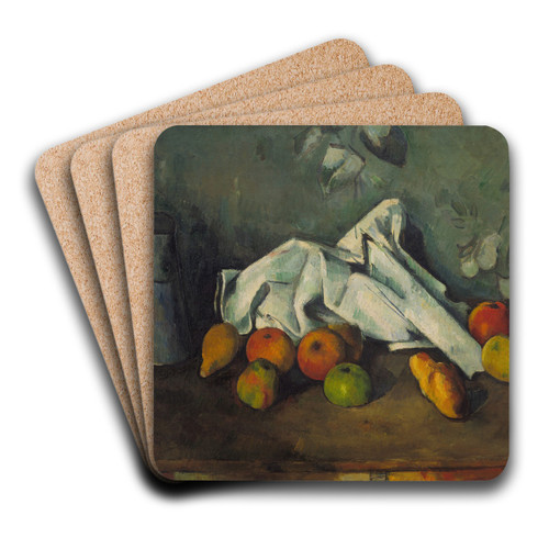 Milk Can and Apples by Paul Czanne Art Drink Coaster set