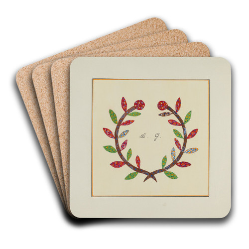 Pieced Autograph Quilt (1 Piece) by Cornelius Christoffels and Margaret Linsley Art Drink Coaster set Pieced Autograph Quilt (1 Piece) by Cornelius Christoffels and Margaret Linsley Art Drink Coaster set