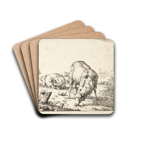 Grssende fr, set forfra by Marcus de Bye Drink Coasters - set of 4