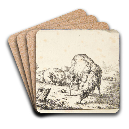 Grssende fr, set forfra by Marcus de Bye Art Drink Coaster set
