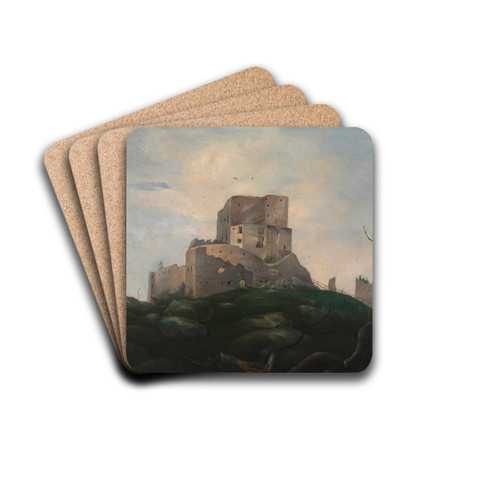 Die Ruine Wittinghausen by Adalbert Stifter Drink Coasters - set of 4 Die Ruine Wittinghausen by Adalbert Stifter Drink Coasters - set of 4