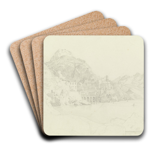 Atrani an der Amalfikste by Eduard von Steinle Art Drink Coaster set
