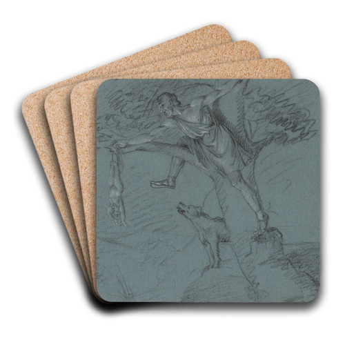 Oedipus Abandoned by Jean Antoine Verschaeren Art Drink Coaster set Oedipus Abandoned by Jean Antoine Verschaeren Art Drink Coaster set