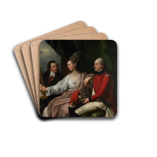 Portrait Group of the Drummond Family by Benjamin West Drink Coasters - set of 4