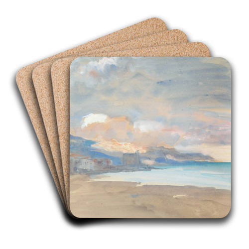 View of Nice by Hercules Brabazon Brabazon Art Drink Coaster set View of Nice by Hercules Brabazon Brabazon Art Drink Coaster set