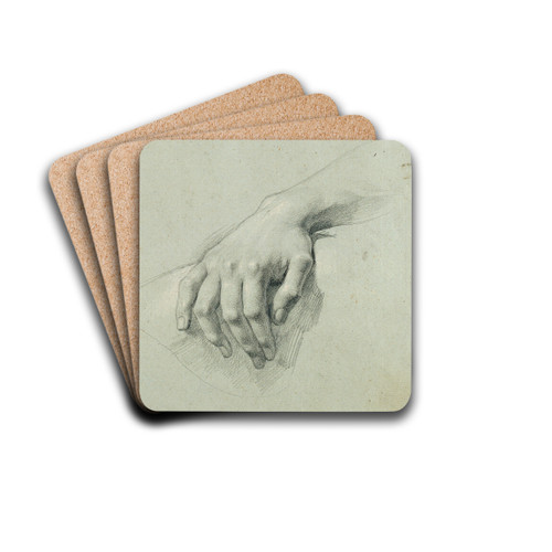 Handstudie zu 'Arindal und Daura' by Johann Peter Krafft Drink Coasters - set of 4
