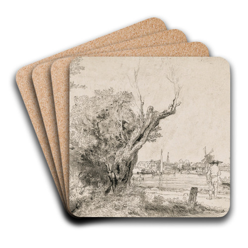 The Omval by Rembrandt van Rijn Art Drink Coaster set