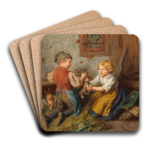 Good Friends by Felix Schlesinger Art Drink Coaster set