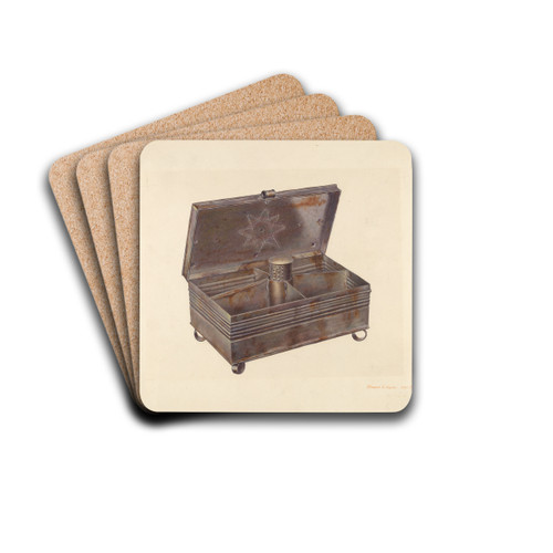 Spice Box by Edward L. Loper Drink Coasters - set of 4