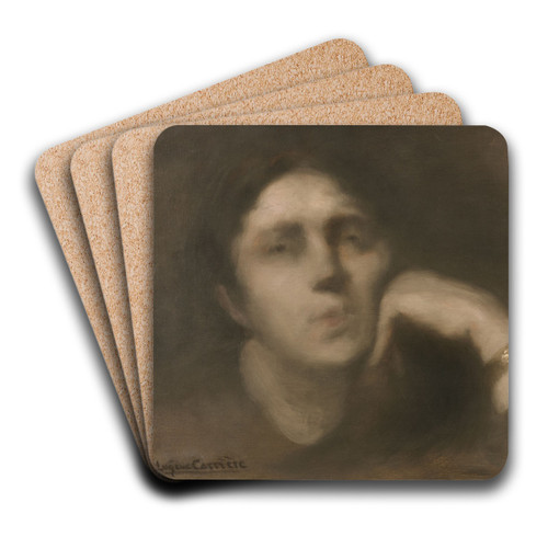 Femme au bracelet by Eugne Carriere Art Drink Coaster set