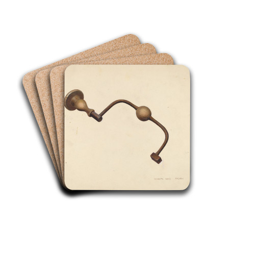 Carpenter's Brace by Henrietta S. Hukill Drink Coasters - set of 4