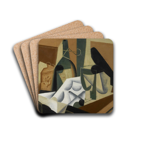 The White Tablecloth by Juan Gris Drink Coasters - set of 4 The White Tablecloth by Juan Gris Drink Coasters - set of 4