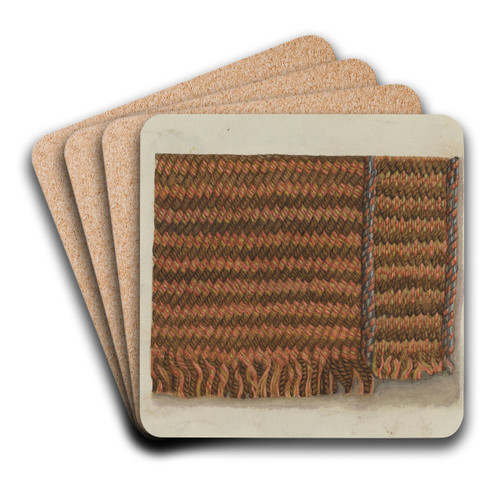 Shaker Material by American 20th Century Art Drink Coaster set