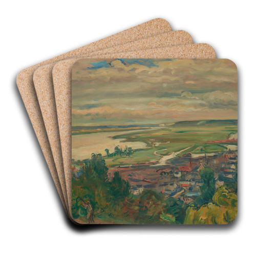 L'Estuaire  Honfleur by Emile Othon Friesz Art Drink Coaster set L'Estuaire  Honfleur by Emile Othon Friesz Art Drink Coaster set