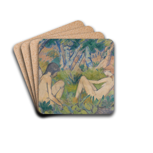 Zwei Mdchen im Walde by Otto Mueller Drink Coasters - set of 4