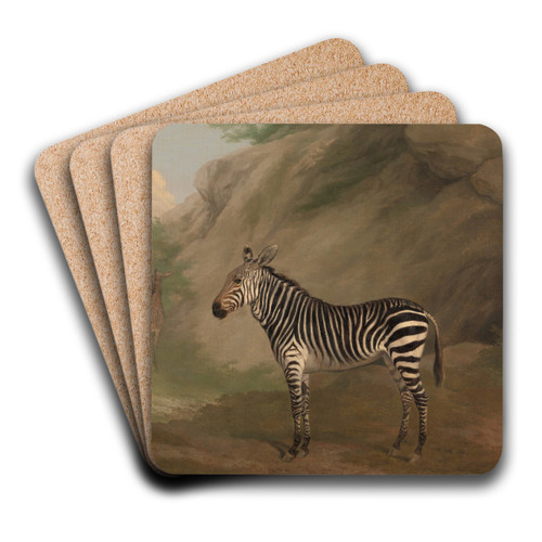 Zebra by Jacques-Laurent Agasse Art Drink Coaster set Zebra by Jacques-Laurent Agasse Art Drink Coaster set