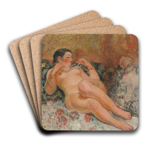 Nu Allonge by Henri Lebasque Art Drink Coaster set