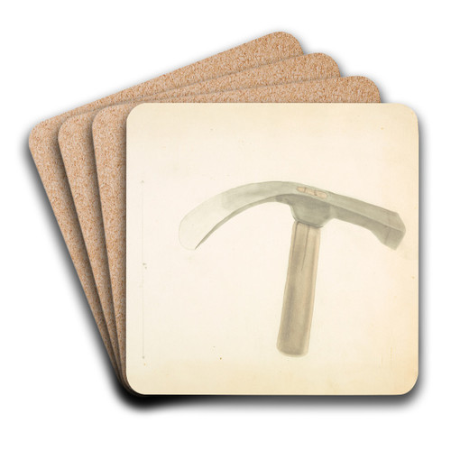 Hand Forged Adze by Donald Streeter Art Drink Coaster set Hand Forged Adze by Donald Streeter Art Drink Coaster set