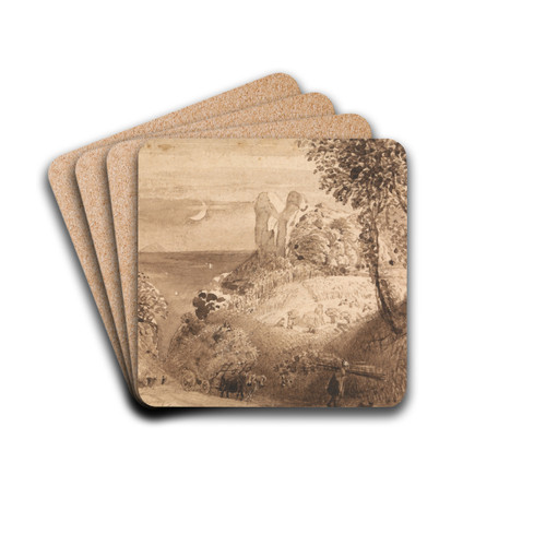 A Pastoral Scene by Samuel Palmer Drink Coasters - set of 4 A Pastoral Scene by Samuel Palmer Drink Coasters - set of 4