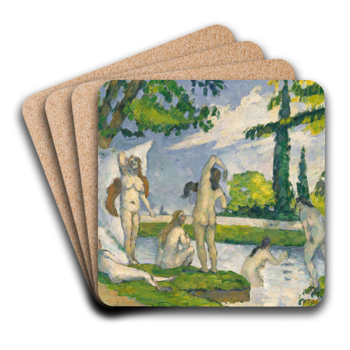 Bathers by Paul Czanne Art Drink Coaster set