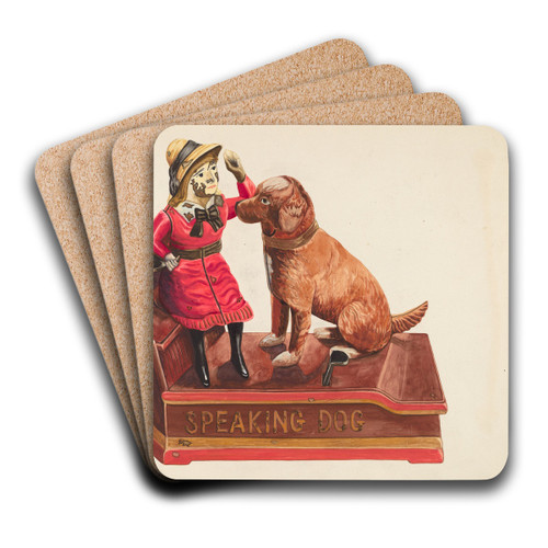Speaking Dog Mechanical Bank by Einar Heiberg Art Drink Coaster set