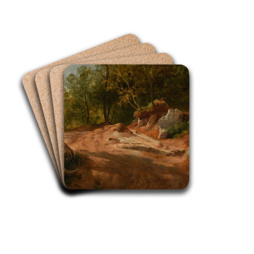 Rochers en fort by Jacques-Raymond Brascassat Drink Coasters - set of 4