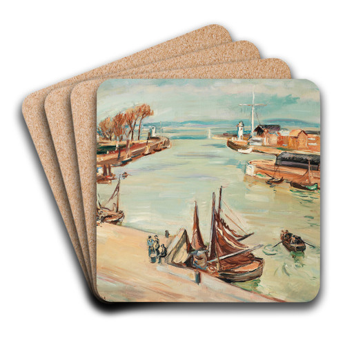 Le port de Honfleur by Emile Othon Friesz Art Drink Coaster set Le port de Honfleur by Emile Othon Friesz Art Drink Coaster set