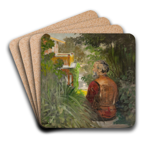 Landscape with a Palace by Jacek Malczewski Art Drink Coaster set