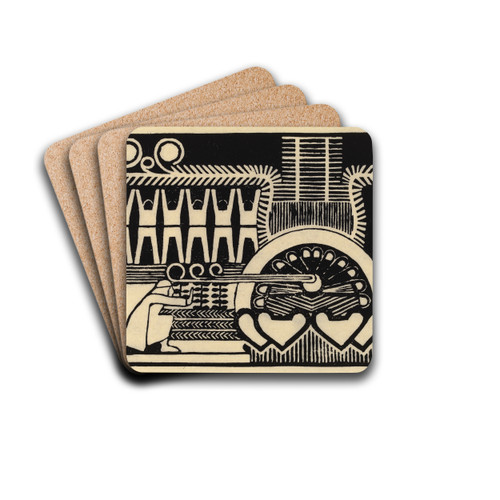 The Creation of the Sampo by Joseph Alanen Drink Coasters - set of 4 The Creation of the Sampo by Joseph Alanen Drink Coasters - set of 4
