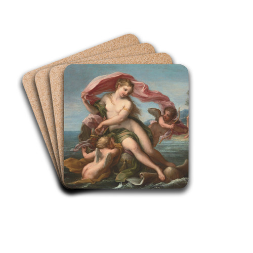 The Triumph Of Galatea by Giuseppe Bartolomeo Chiari Drink Coasters - set of 4 The Triumph Of Galatea by Giuseppe Bartolomeo Chiari Drink Coasters - set of 4