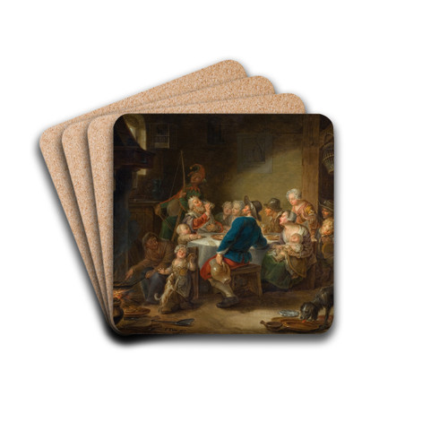 The King Drinking by Franois Eisen Drink Coasters - set of 4