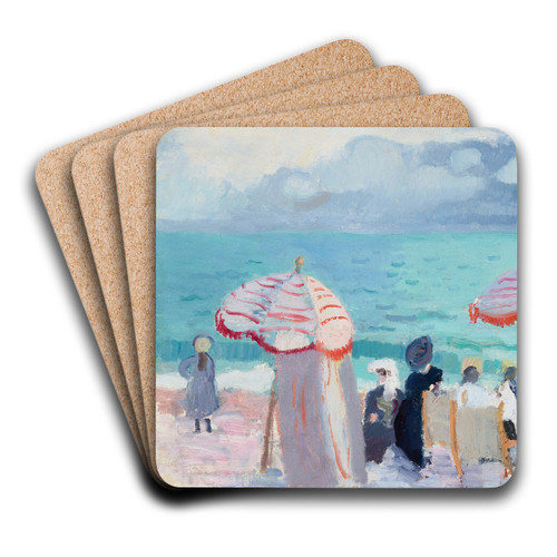 Les Parasols by Raoul Dufy Art Drink Coaster set