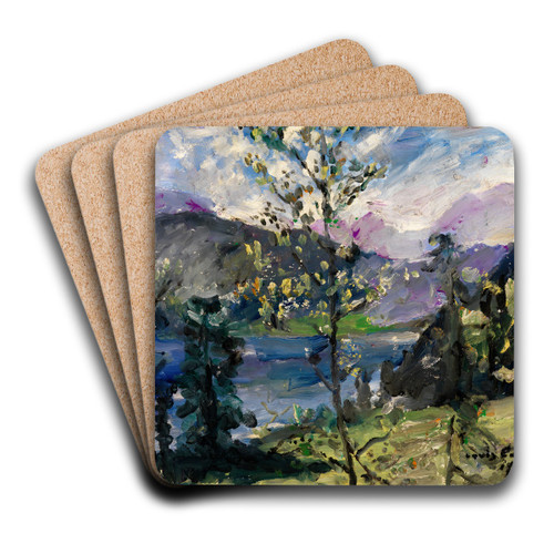 Landschaft am Walchensee by Lovis Corinth Art Drink Coaster set