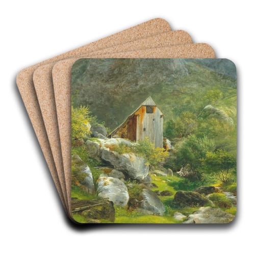 Gebirgsmhle by Franz Steinfeld Art Drink Coaster set