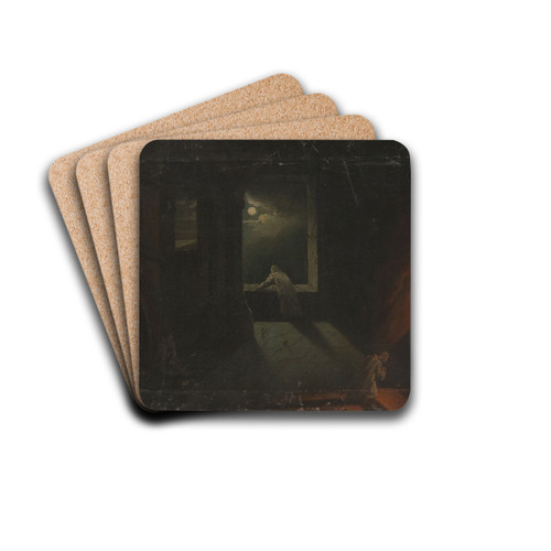 Monastery scene II by Franciszek Ksawery Lampi Drink Coasters - set of 4 Monastery scene II by Franciszek Ksawery Lampi Drink Coasters - set of 4