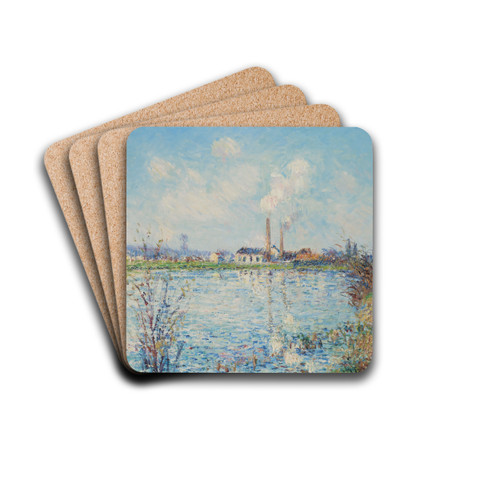 Fabrique bords L'oise by Gustave Loiseau Drink Coasters - set of 4