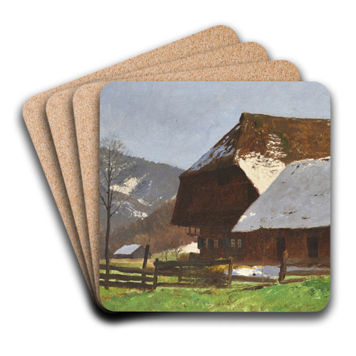 Black Forest Idyll by Karl Schuster Art Drink Coaster set