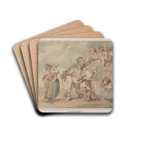 An Irish picnic by Thomas Rowlandson Drink Coasters - set of 4
